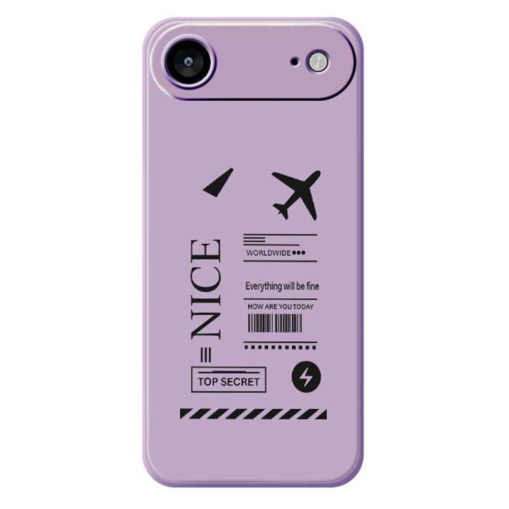 For iPhone 17 Air Case Boarding Ticket Pattern Printing Straight Edge TPU Phone Back Cover