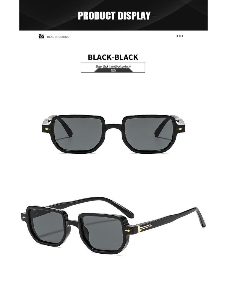 Women's Trendy Small Frame Square Sunglasses - European & American Style, Fashionable & High-End, Ins Street Style.