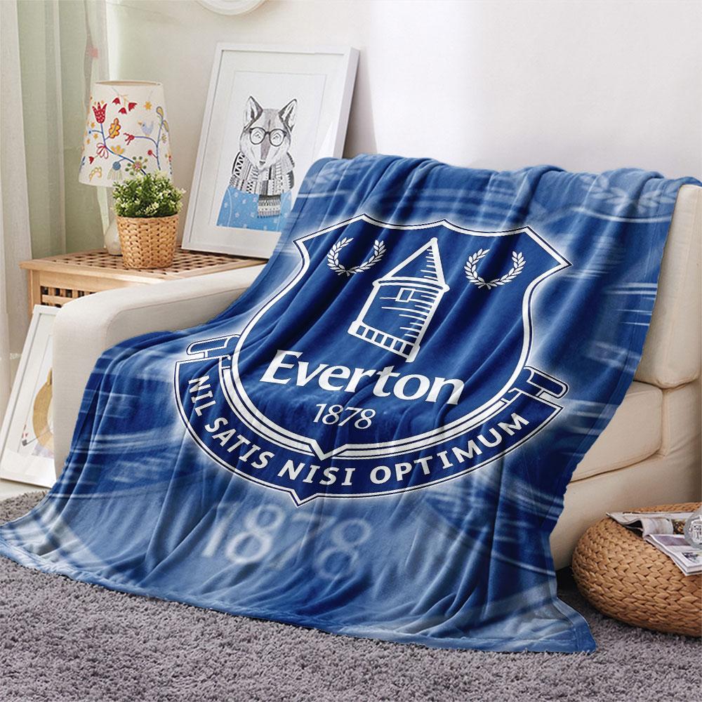 1PC Everton F.C Patterned Flannel Blanket Suitable For All Seasons for Home Decor Warmth and Comfort Gifts Holiday Present