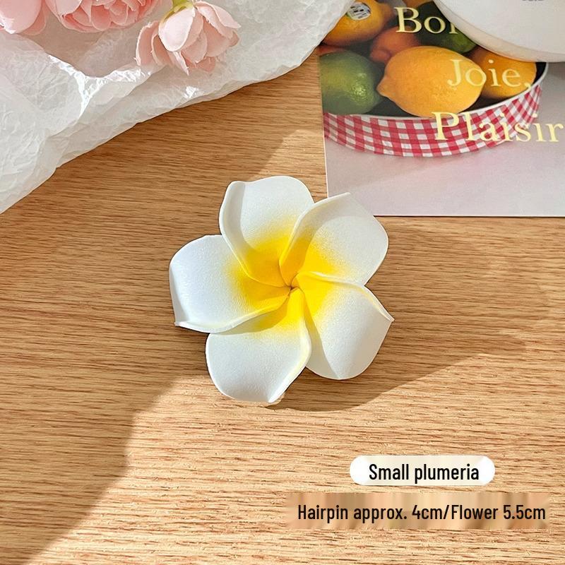 

Pearl Plumeria Women s Floral Hair Clip - Large Claw Clip for Updo and Headwear