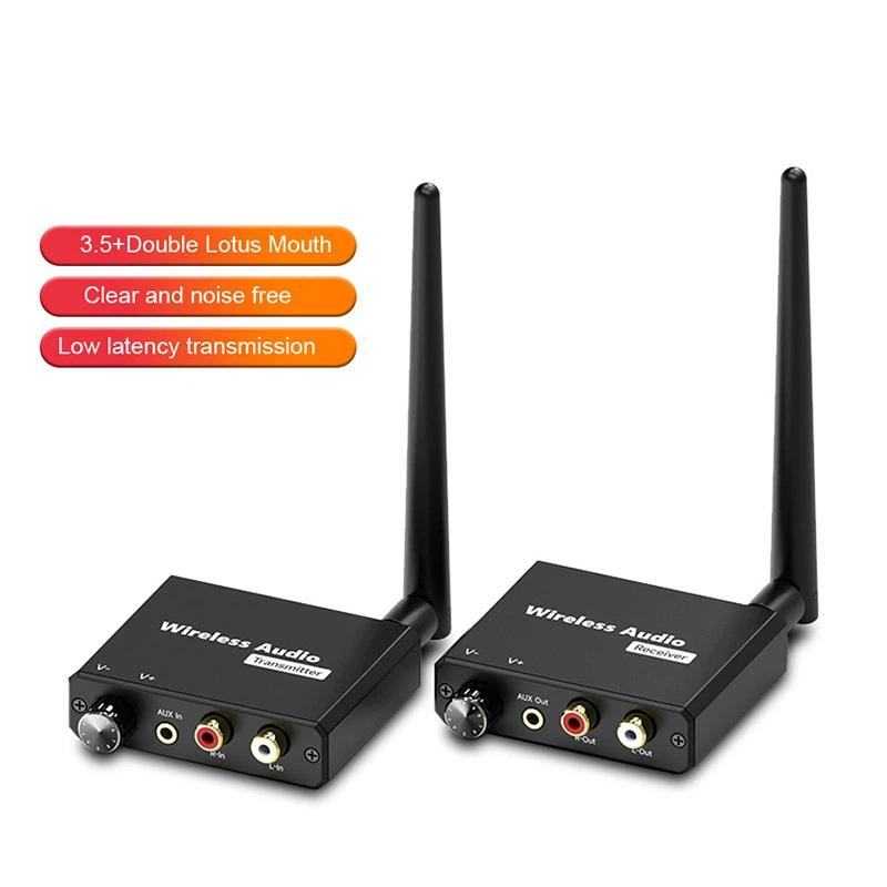 2.4G Digital Wireless Music Adapter, 50M Audio Transmitter and Receiver Kit with 3.5mm R/L AUX for TV Box, DVD, PC