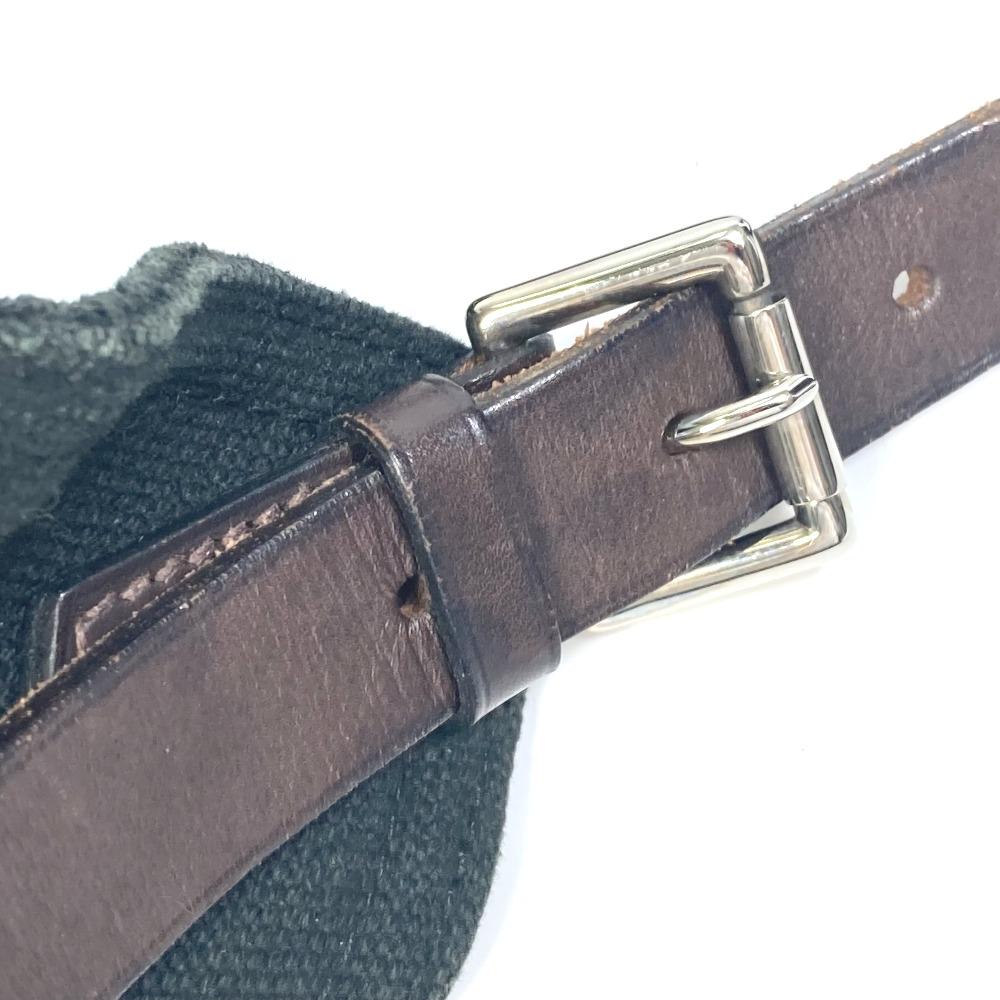 HERMES Shoulder Maruwari PM Shoulder Bag Tote Bag Canvas / Leather Black