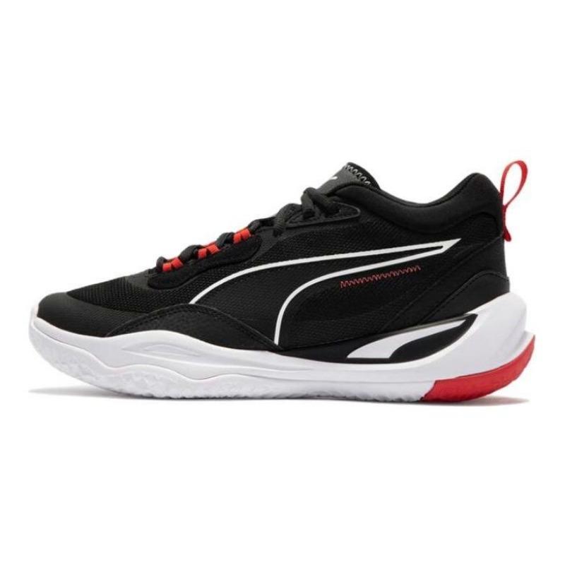 PUMA Playmaker Unisex Low Casual Shoes Black White 385841-01 37