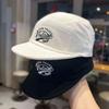 Berretto da Baseball Casual a Tesa Corta a 5 Pannelli Traspirante con Visiera Piatta Cappello da Sole Ricamo Lettere in Cotone Berretto Trucker