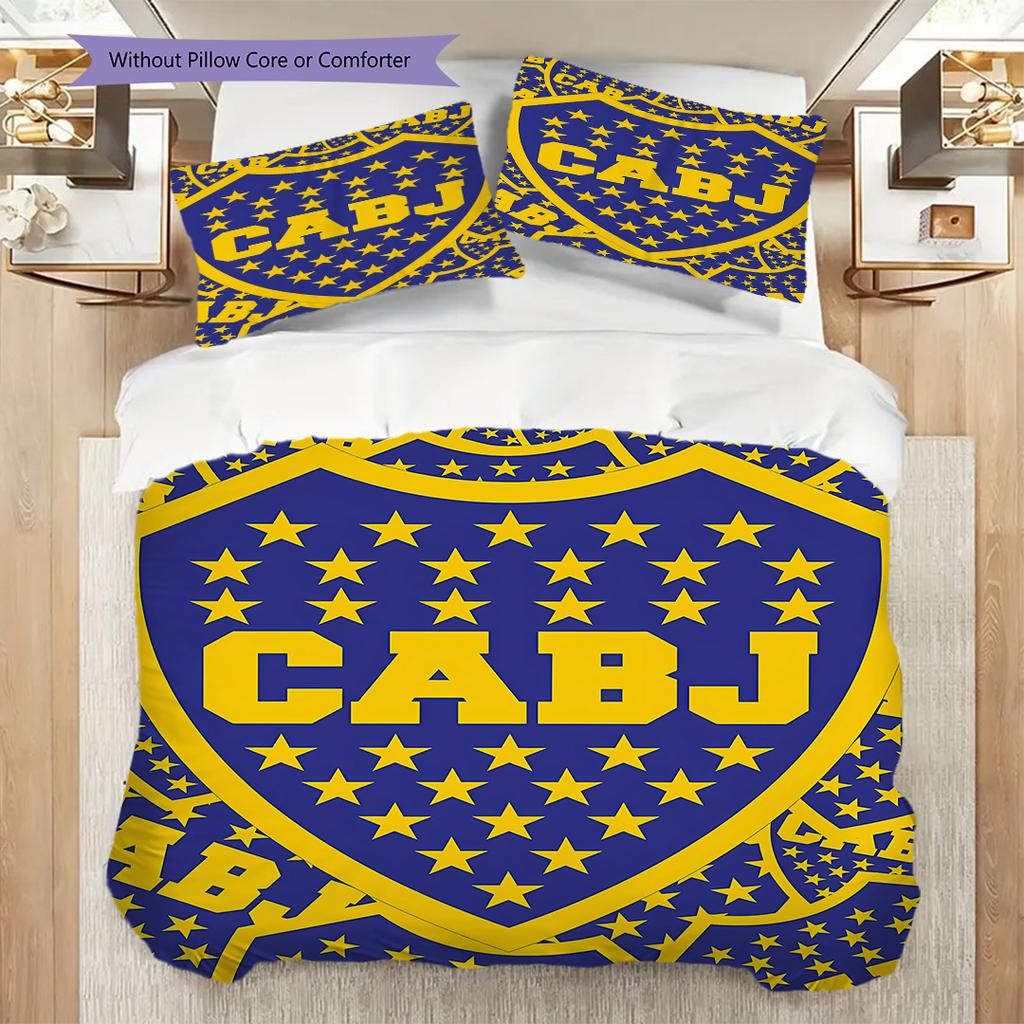 Boca Juniors Pattern Bedding Quilt Set Quilt Cover Pillowcase Home Decoration Birthday Gift (1 * duvet cover + 2 * pillowcase, without core)