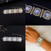 Geometric Square Water Drop Crystal Bracelet For Women Party Wear Jewelry Gift