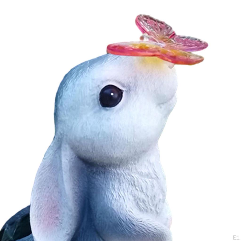 Statua Coniglio Luce Solare, Luce Figurine Coniglietto da Giardino Esterno Elettronica Notte