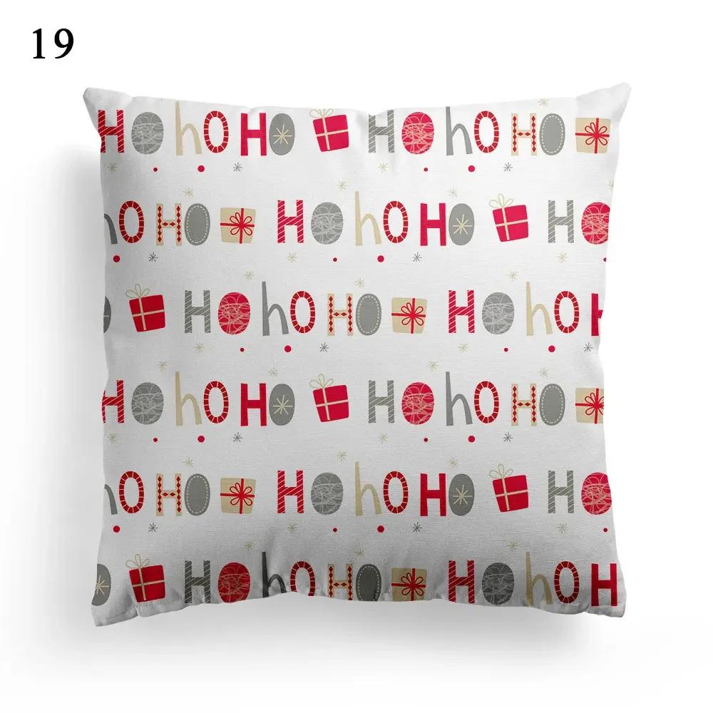 Home Decoration Christmas Merry Christmas Santa Pillow Case Cushion Cushion Decoración navideña