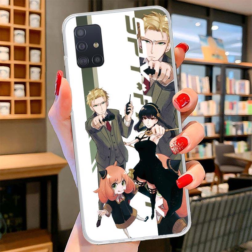 Anime Spy Family Anya Cover Phone Case For Samsung Galaxy A12 A22 A32 A52 A72 A02S Phone Case Note 20 Ultra 10 S10 Plus A51 A71