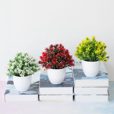 Plastic Artificial Flowers Lively Vivid Decorative Bonsai