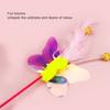Cat Wand Creative Shape Stress-relieving Plastic Feather Style Cat Teaser Stick Pet Interactive Toy for Home