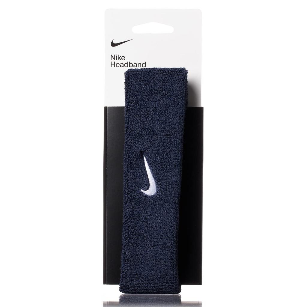 Nike Unisex Adult Walking Swoosh Headband BN2091 Obsidian/White