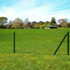 VidaXL Garden Border Fence Set Euro 25 X 1 M Steel Green 142399