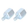 Rearview Mirror Adapter Screw Bolt Accessories 8mm RH To 6mm RH Silver Tone for Motorcycles 2pcs
