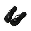 Solid Color Square Toe Flip Flops for Women Soft Non Slip Sole Casual Summer Sandals Indoor Outdoor Beach Pool Slippers