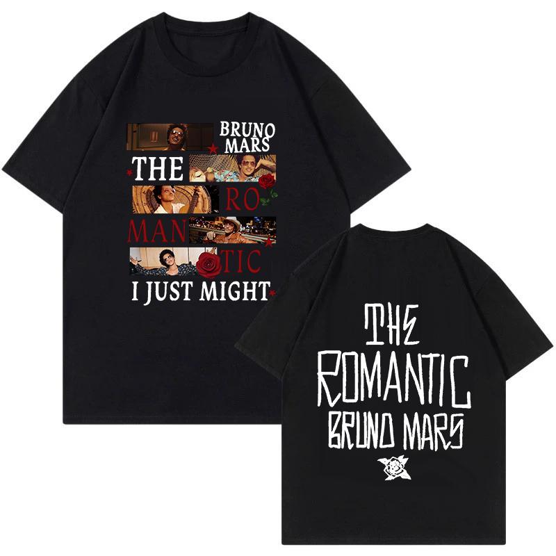 New Bruno Mars Print Vintage Tshirt The RoUnisextic Tour 2026 Graphic T Shirt Unisexs Clothing Women Fashion Summer T Shirt