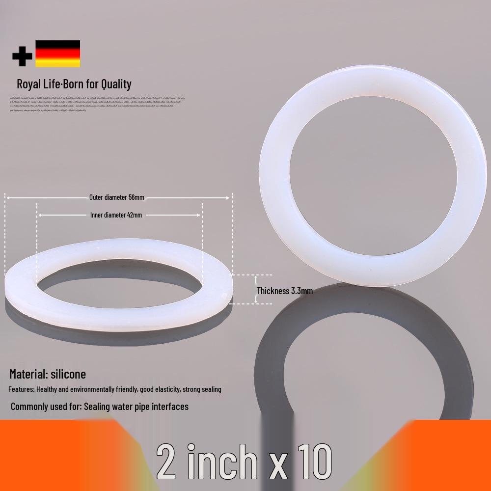1-Inch Silicone Rubber Gasket Ring for Water Heaters and Pipes - 4-Minute Seal Flat Gasket