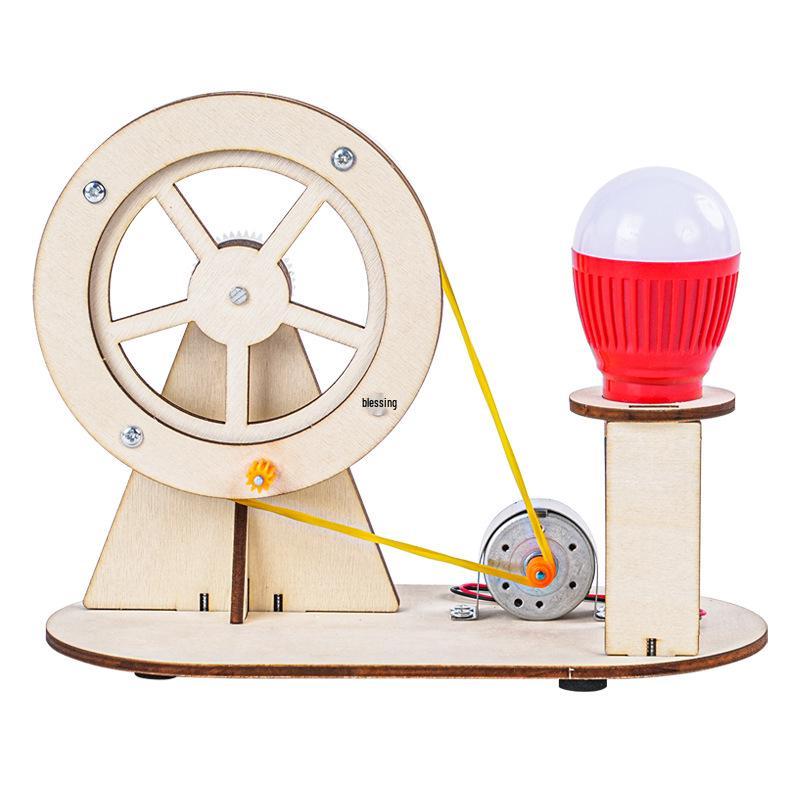 Student Hand-Crank Science Generator DIY Kit for Creative Experiments