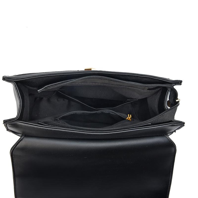 IELGY Fashion Black Diamond Bag Premium Crossbody Chain Bag