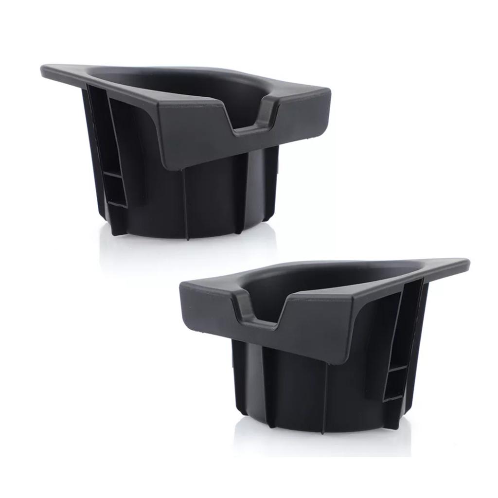 2PCS Right+Left Black Center Console Cup Holder Insert For Toyota Tacoma 05-17