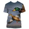 2025 Men's 3D Printed T-Shirt Summer New Fashion Hunting Wild Duck Couple Casual Short Sleeve T-Shirt Clothing