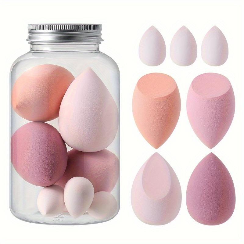 7One Bottle of 4 Large Makeup Eggs + 3 Mini Makeup Egg Bottle Set Beauty Egg Drift Bottle Powder Puff Set