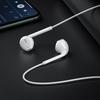 Wired Earphones with Can Make Volume Stereo White Microphone, Calls, Control, Earphones, 3.5mm Jack, Headphones,