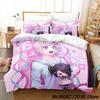 NEDY GIRL OVERDOSE Beding Set Single Twin Ful Quen King-Sized Dimensionsd Dimensions Bed Linen Set Adult People Kid Bedrom Thre-piece Suits Anime