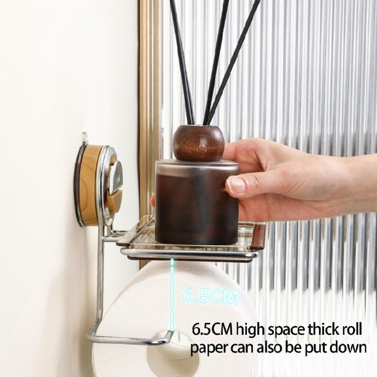 Bathroom Shelf Adhesive Wall Mount Space Efficient Storage Organizer for Towels Toiletries Toilet Paper Holder