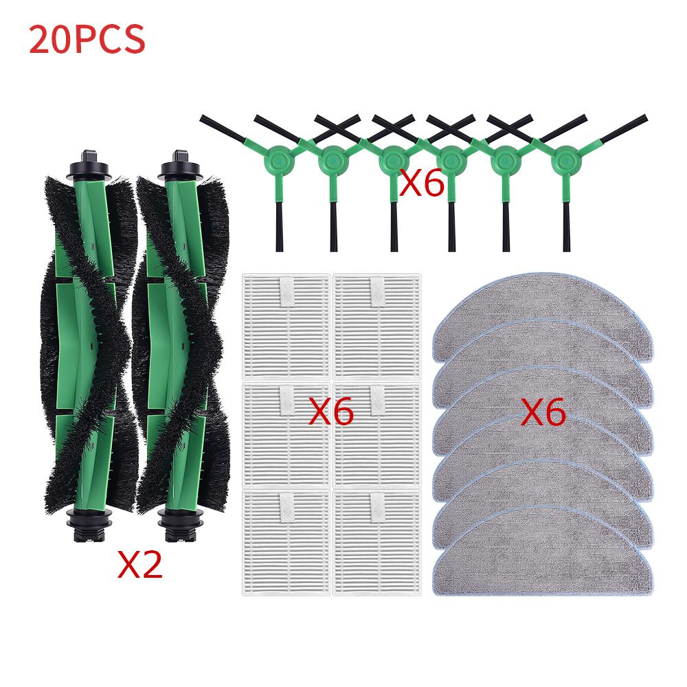 HEPA Filter, Mops, Dust Bag, Side Brush Parts for iRobot Roomba Combo Essential Robot Y1111/Y111111/Y111111/Y111611/Essential Va