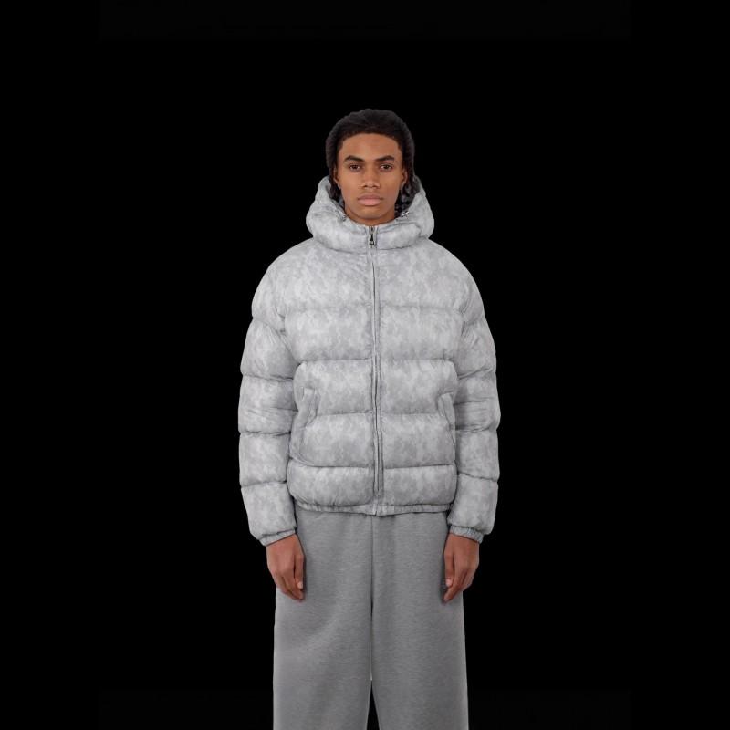 Hip Hop Style Oversized Hooded Cotton Jacket Men Women Camo Print Winter Casual Wear