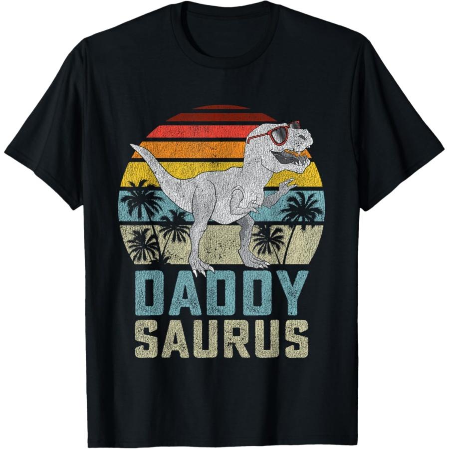 Daddysaurus T Rex Dinosaur Daddy Saurus Family Matching T-Shirt(1)