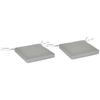 Set of 2 Chair Cushions Garden Armchair Seat Cushions with Removable Covers 5 Cm Padding Polyester Light Grey