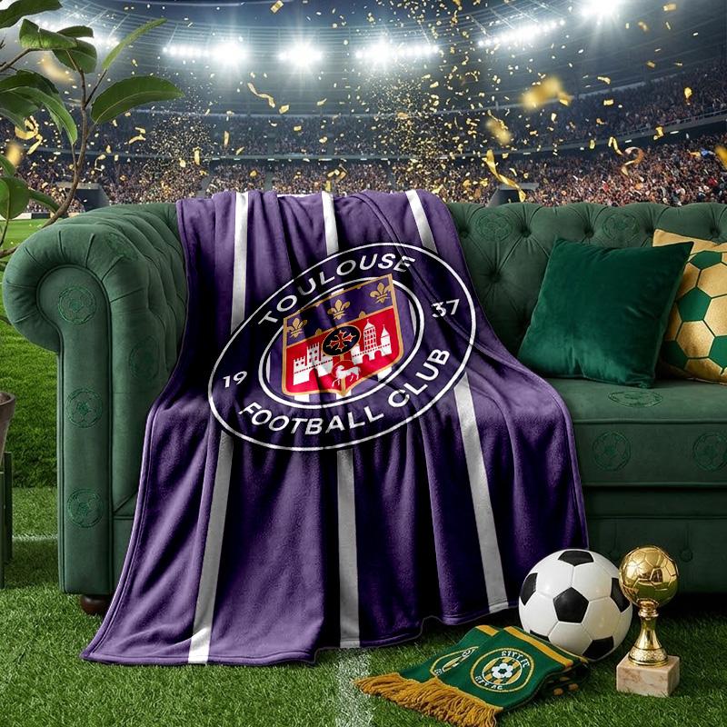 Toul-ouse Football Blanket Lightweight Ideal Bedding Blanket Perfect for Travel, Camping, Living Rooms, Offices, Sofas, Fan Christmas gift