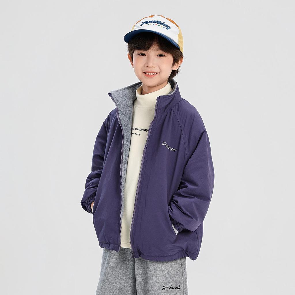 Boys' Fleece-Lined Jacket - Fairy Tale Memory, Autumn-Winter 2025 Collection, Medium-Large, Thickened Winter Wear.