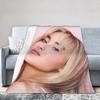 Sabrina Carpenter Blanket Fleece Spring/Autumn  Portable Lightweight Throw Blanket for Bedding Travel Plush Thin Quilt