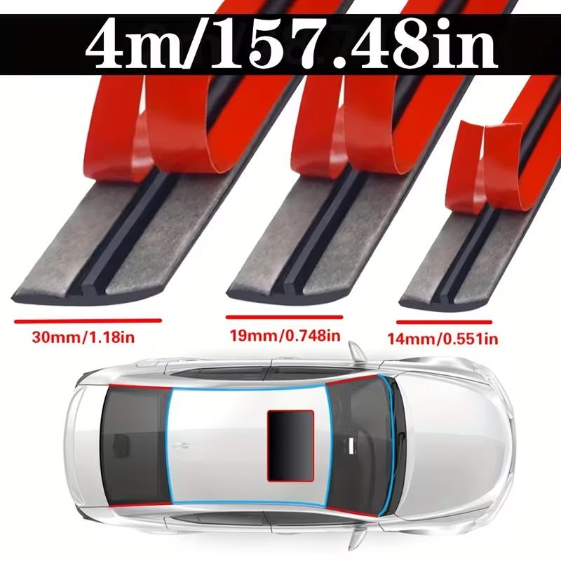4M Rubber Car Seals Edge Sealing Strips Auto Roof Windshield Sealant Protector Window Seal Strips Sound Insulation Tape 14/19mm