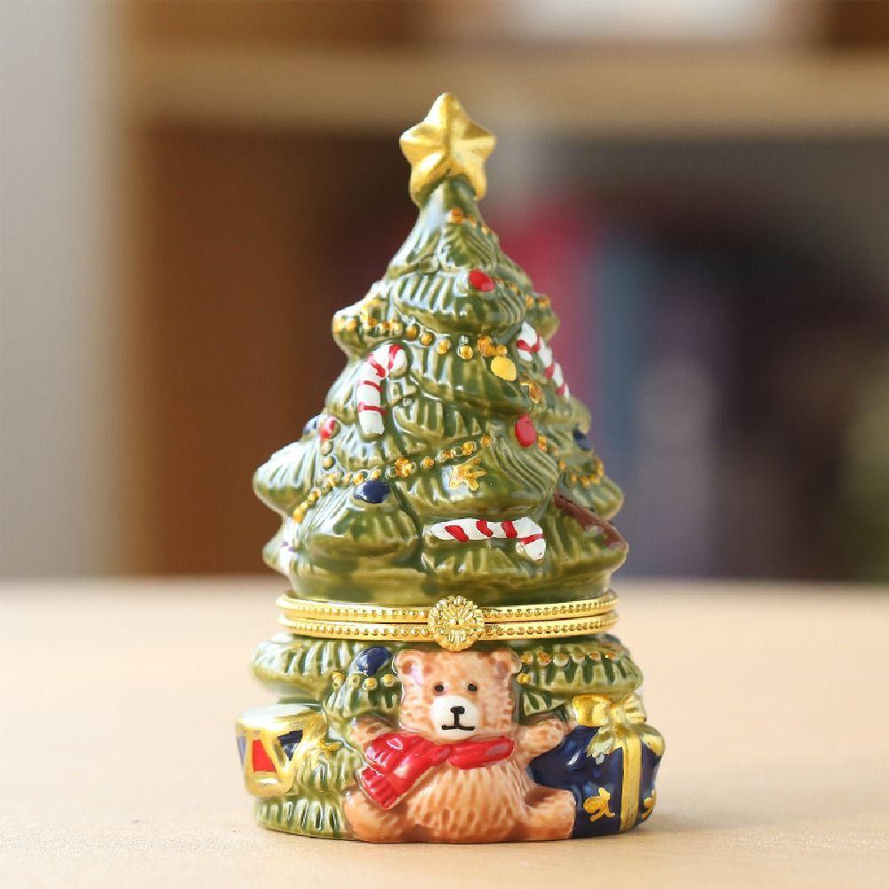 Creative Christmas Tree Jewelry Box Durable Jewelry Storage Box Christmas Decoration