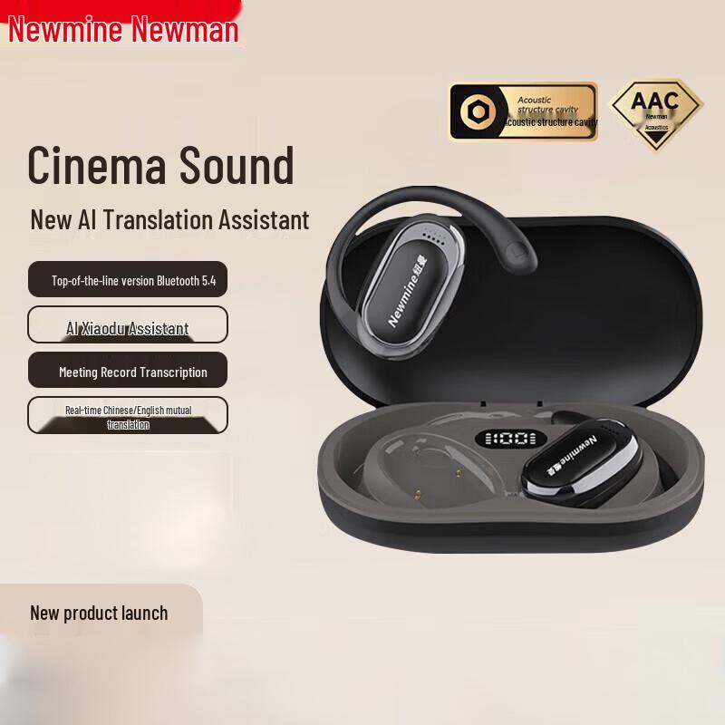 Newmine M16 AI Translation Ear-Hook Bluetooth Earphones