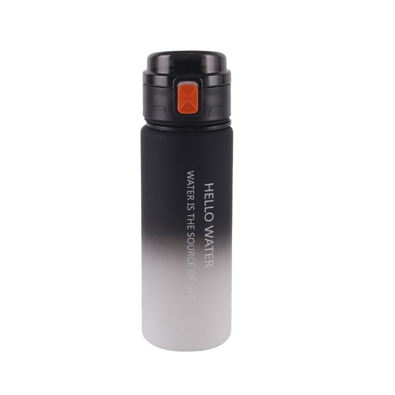 Water bottle new high value gradual change matte water cup with rope wholesale summer students outdoor sports fitness plastic cup