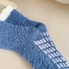 6 Pairs  Women's Non-Slip Thermal Fleece Socks Winter Thick Floor Socks Solid Color Mix Soft Polyester One Size Color As Same As The Picture