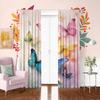 2Pcs- Colorful Butterfly - Printed Curtain -100% Polyester Material   Suitable for Bedroom Curtains and Living Room Decoration.