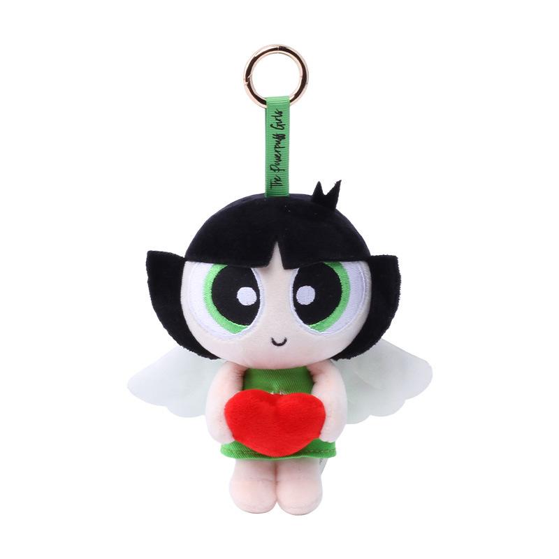1-3pcs/set The Powerpuff Girls Keychain Stuffed Anime Swimming Cloak Pajamas Angel Style Cute Plush Toys Birthday Gift