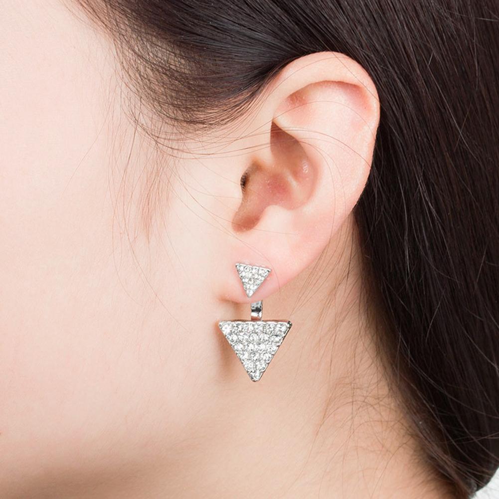 Simple Modern Women Ladies Triangle Ear Stud Earrings Party Jewelry