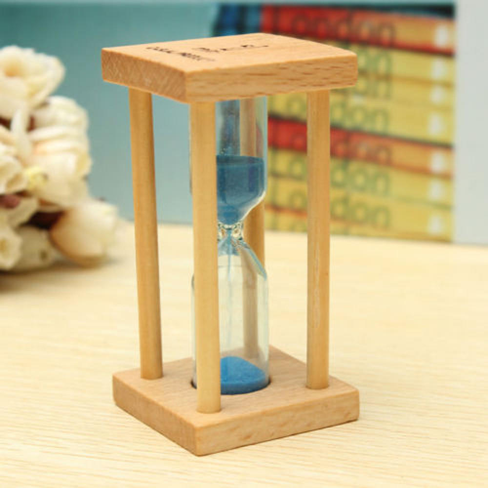 1/3/5Min Wooden Sand Sandglass Timer Clock Home Decor Gift Kitchen