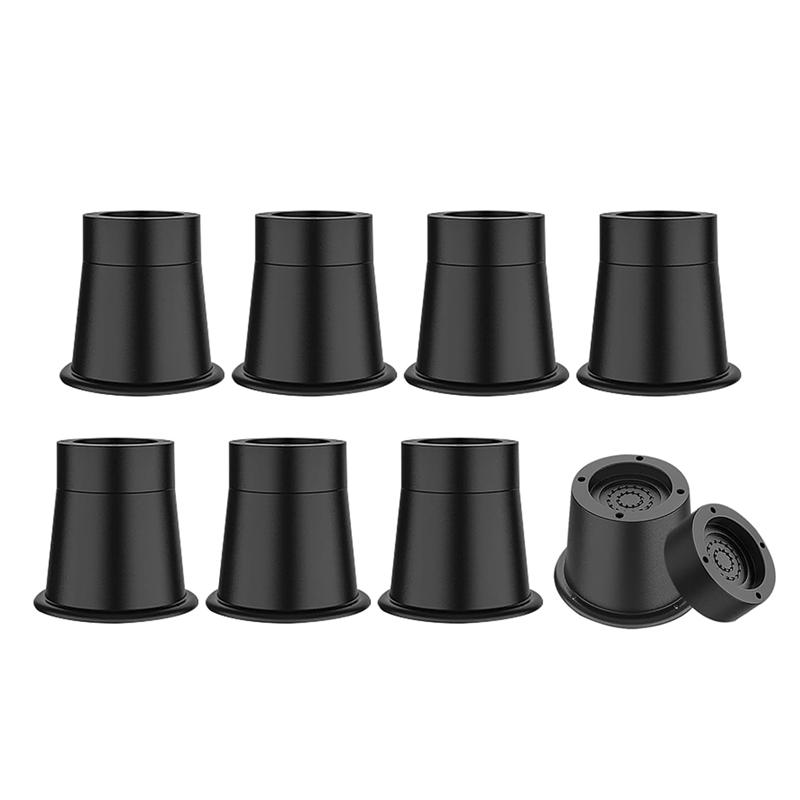 

A71Z 3 Inch Bed Risers Heavy Duty Furniture Riser, Bed Lifts Risers, Bed Elevator Supports Up To 6,000 Lbs 8 Pack чорний