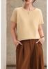 2026 Spring/Summer Women's Slim Korean Style Round Neck Short Sleeve Versatile Knit Casual Loose Sweater