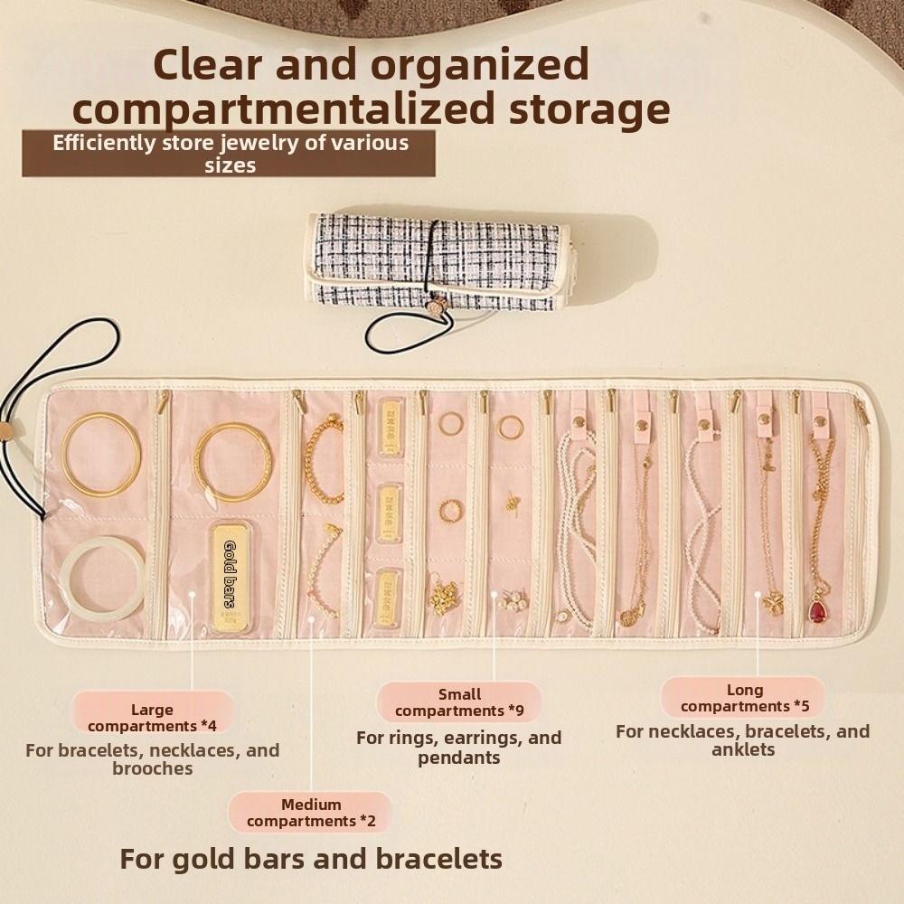Multi-layer Foldable Jewelry Bag Foldable Jewelry Storage Bag Rings Bracelet