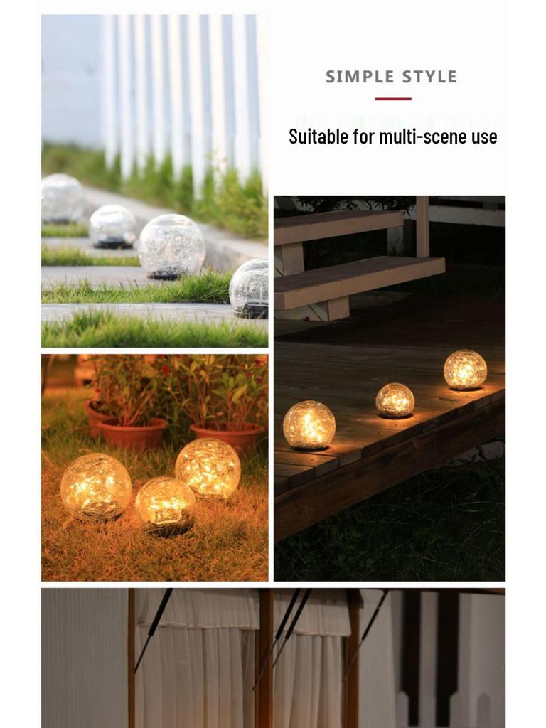 Wasserdichte Solar-Gartenleuchten: Sphärische Hof- & Terrassendekoration für den Außenbereich