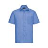 Russell Collection Mens Poplin Easy-Care Short-Sleeved Formal Shirt